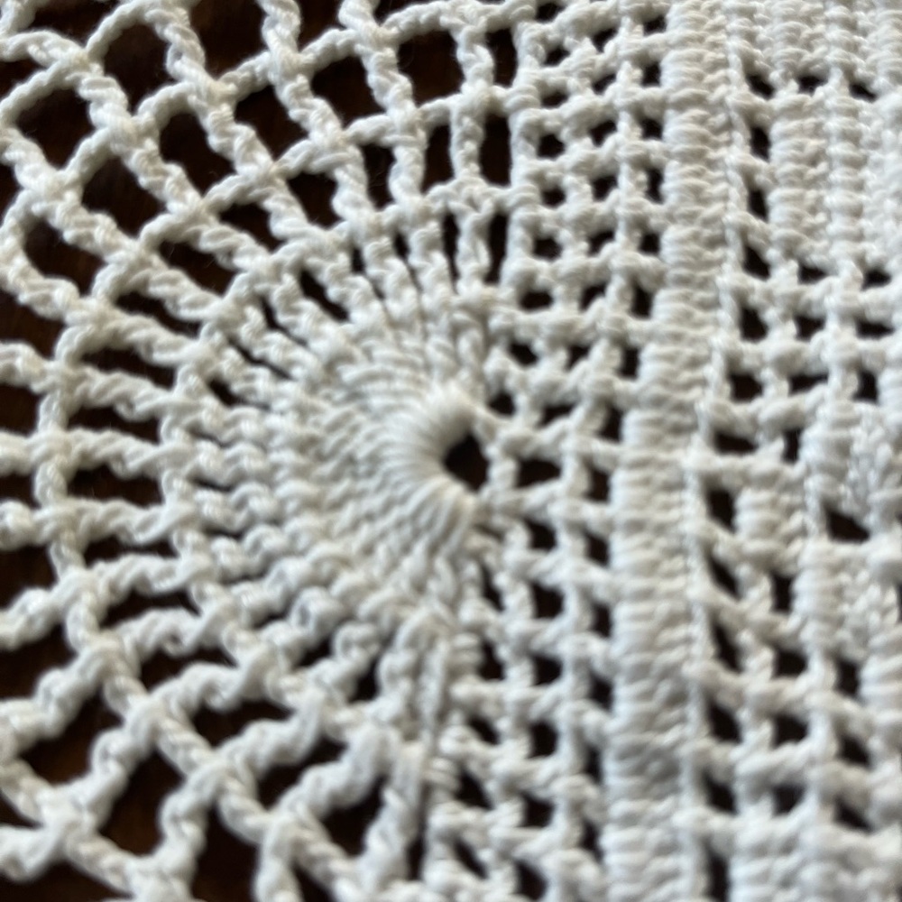 Cream Crochet Table Runner - Picture 3 of 4
